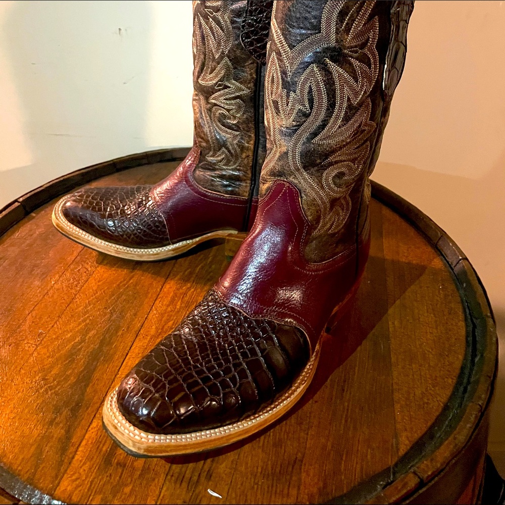 100% genuine American alligator Cowboy boots